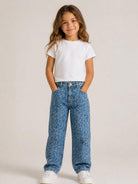 Jeans per bambini Versace Kids in denim con motivo Barocco all-over 10246701A18196 1D030 VERSACE KIDS 