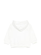 Felpa per neonati Moschino Kids bianca con stampa orsetto sul davanti MUF06ALCA19 10063 MOSCHINO KIDS 