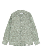 Camicia per bambino Paolo Pecora Kids verde con stampa grafica PP4033 OLIVA PAOLO PECORA KIDS 