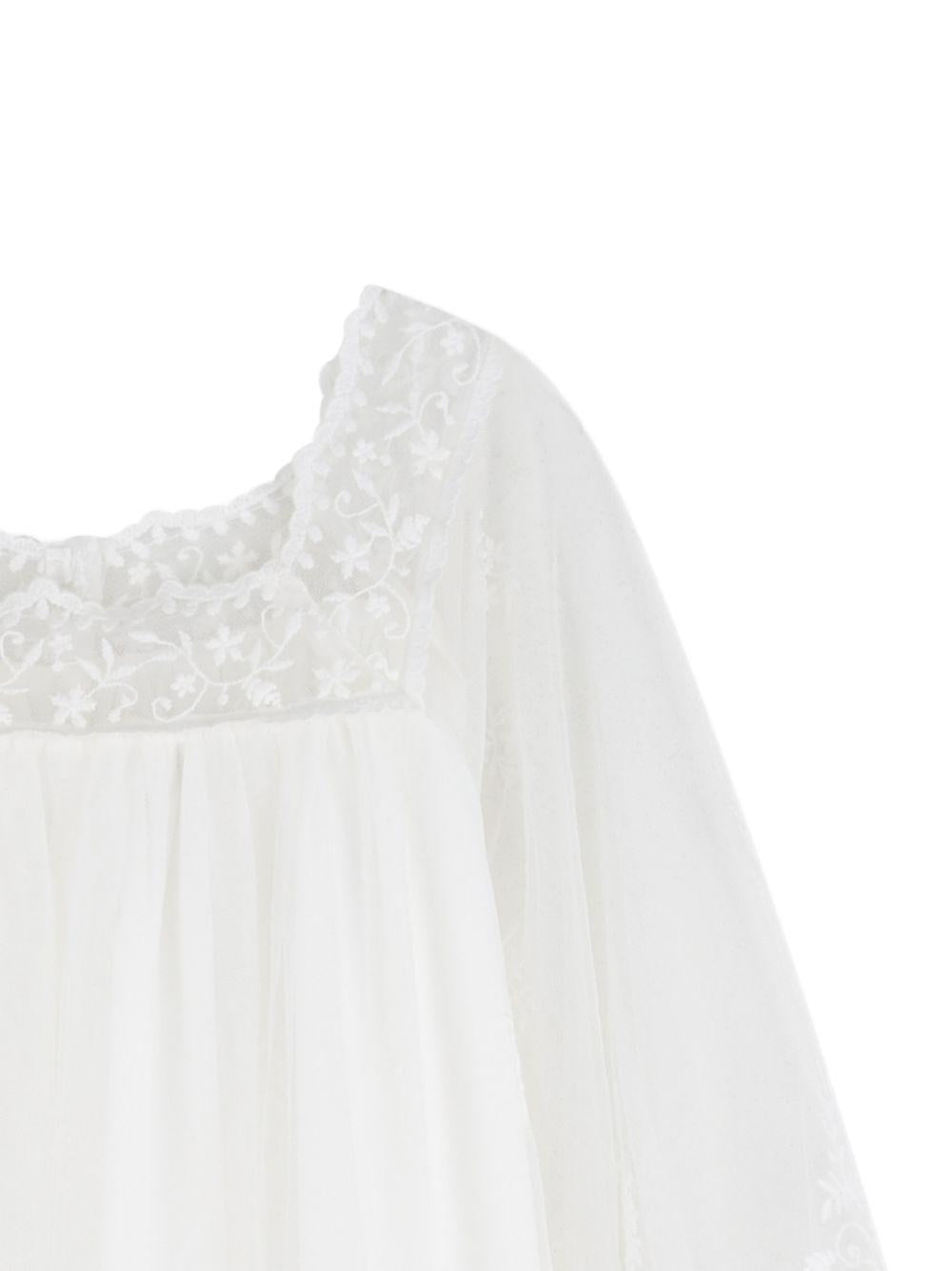 Abito per bambina Chloé Kids bianco in pizzo a fiori C20812 117 CHLOE' KIDS 