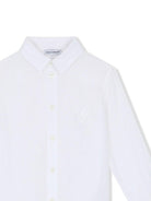 Camicia per bambino Dolce & Gabbana Kids bianco con ricamo logo L42S70 G7YEA W0800 DOLCE & GABBANA KIDS 