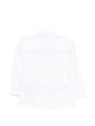 Camicia per neonato Trussardi Junior bianca con logo ricamato sul davanti TIP26145CA WHITE TRUSSARDI JUNIOR 