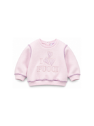 Felpa per neonata Emilio Pucci Kids rosa con ricamo logo PZ4020 Z3183 51S EMILIO PUCCI KIDS 