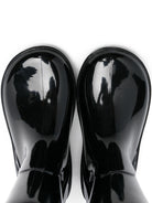 Stivali da pioggia per bambini Moncler Enfant nero con applicazione K29544G00010M8327 999 MONCLER ENFANT 