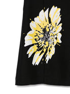 Abito con stampa a fiori per bambina MSGM Kids nero con scollo quadrato S5MSJGDR101 110 MSGM KIDS 