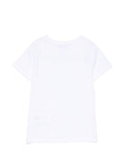 T-shirt per bambina Emilio Pucci Kids bianca con dettagli paillettes PZ8B01 Z3672 100CE EMILIO PUCCI KIDS 