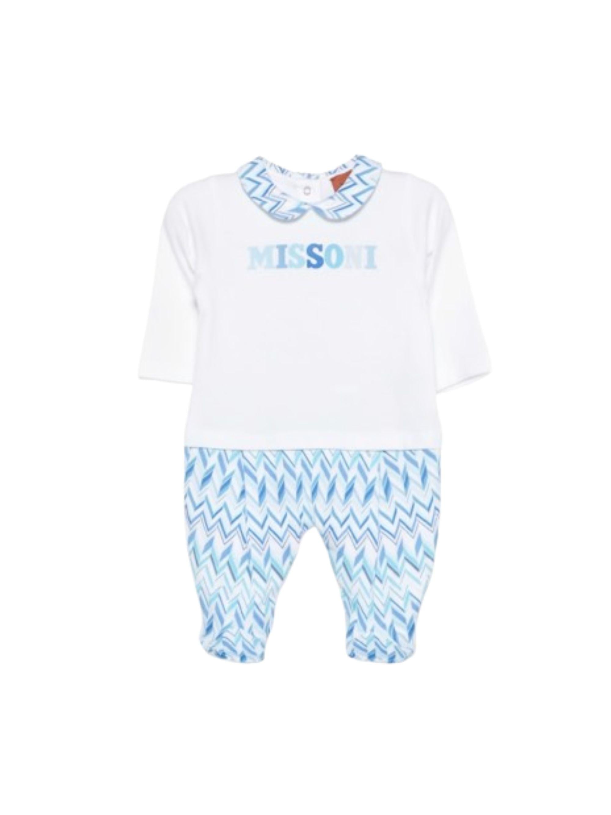Tutina per neonato Missoni Kids multicolore con motivo a zig zag MYB510 Z3674 600AZ MISSONI KIDS 