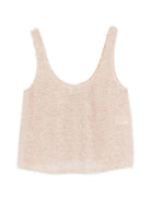 Top per donna Alysi beige con dettaglio frange 116279 P6225 PTL ALYSI 