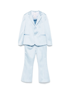 Completo due pezzi per bambina Colorichiari azzurro con due tasche a filetto frontali FL308213 4696 50 COLORICHIARI 