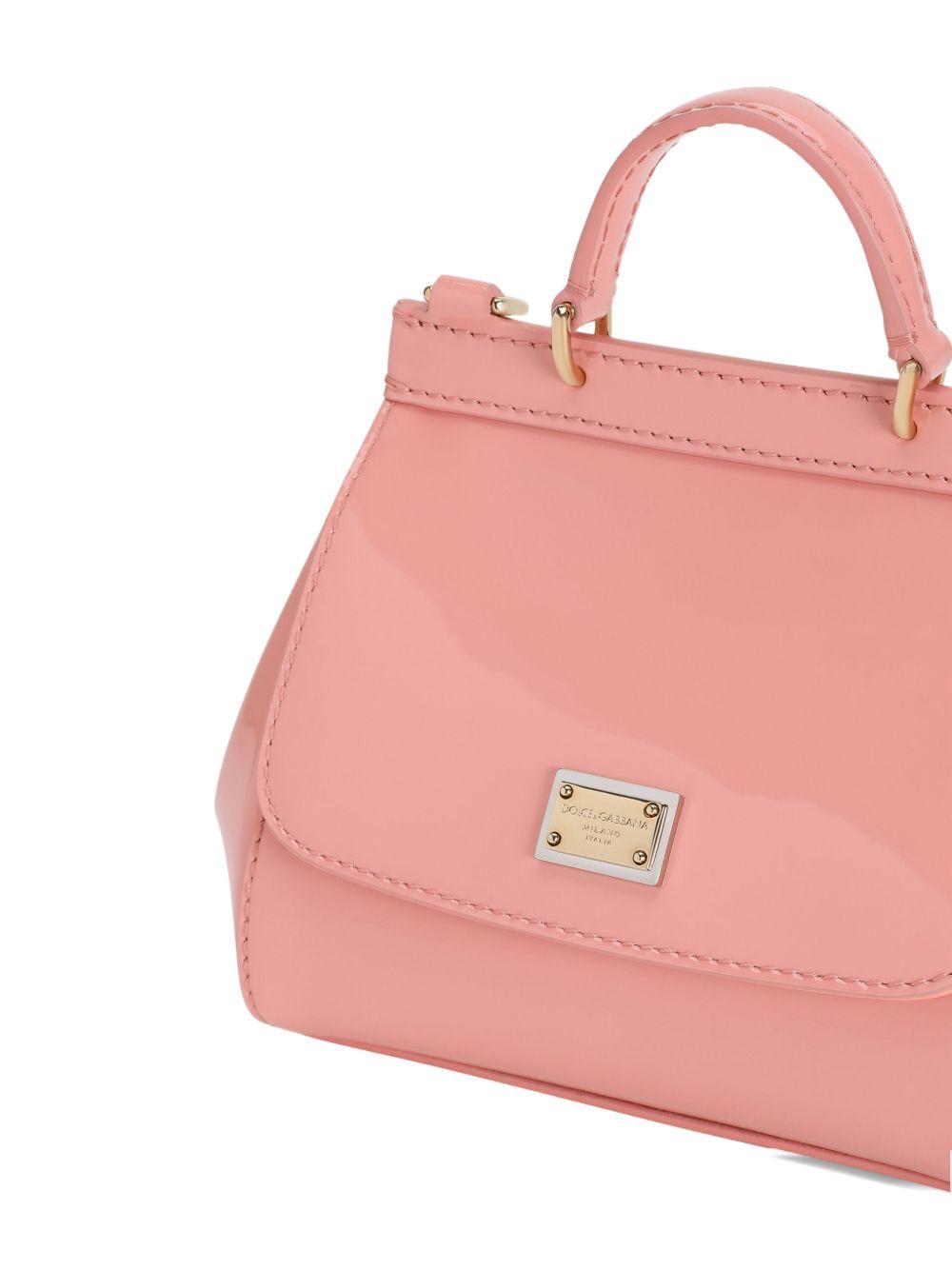 Borsa Sicily mini per bambina Dolce & Gabbana Kids rosa con finitura lucida EB0003 A1067 88438 DOLCE & GABBANA KIDS 