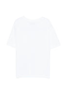 T-shirt per bambina Moschino Kids bianca con stampa Teddy sul davanti HDM076LBA00 10101 MOSCHINO KIDS 