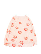 Felpa neonata Molo Kids rosa con stampa grafica cuori 4W26J201 5741 MOLO KIDS 