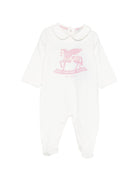 Set tutina, bavaglino e cappellino per neonata ETRO KIDS bianchi con stampa Pegaso (set 3 pezzi) GYB540 Z3672 102RS ETRO KIDS 