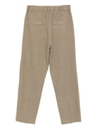 Pantaloni per donna ALYSI marroni con tasche a filetto 165123 A5048 MILIT ALYSI 