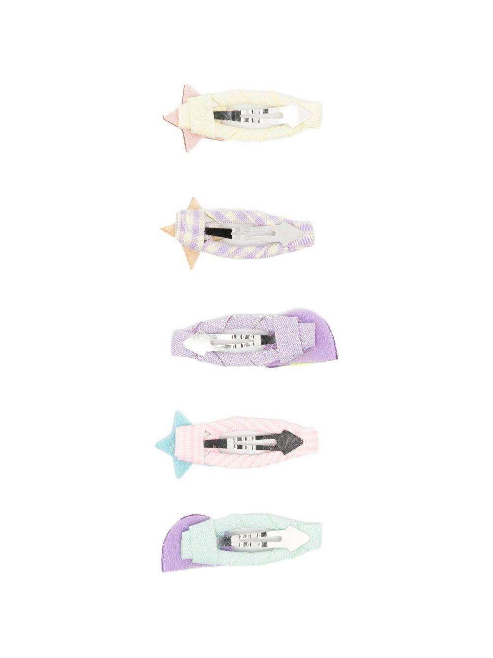 Set cinque fermagli per bambina Mimi & Lula multicolore con design stelle e arcobaleni glitterati 182015-23 RAINBOW MIMI & LULA KIDS 