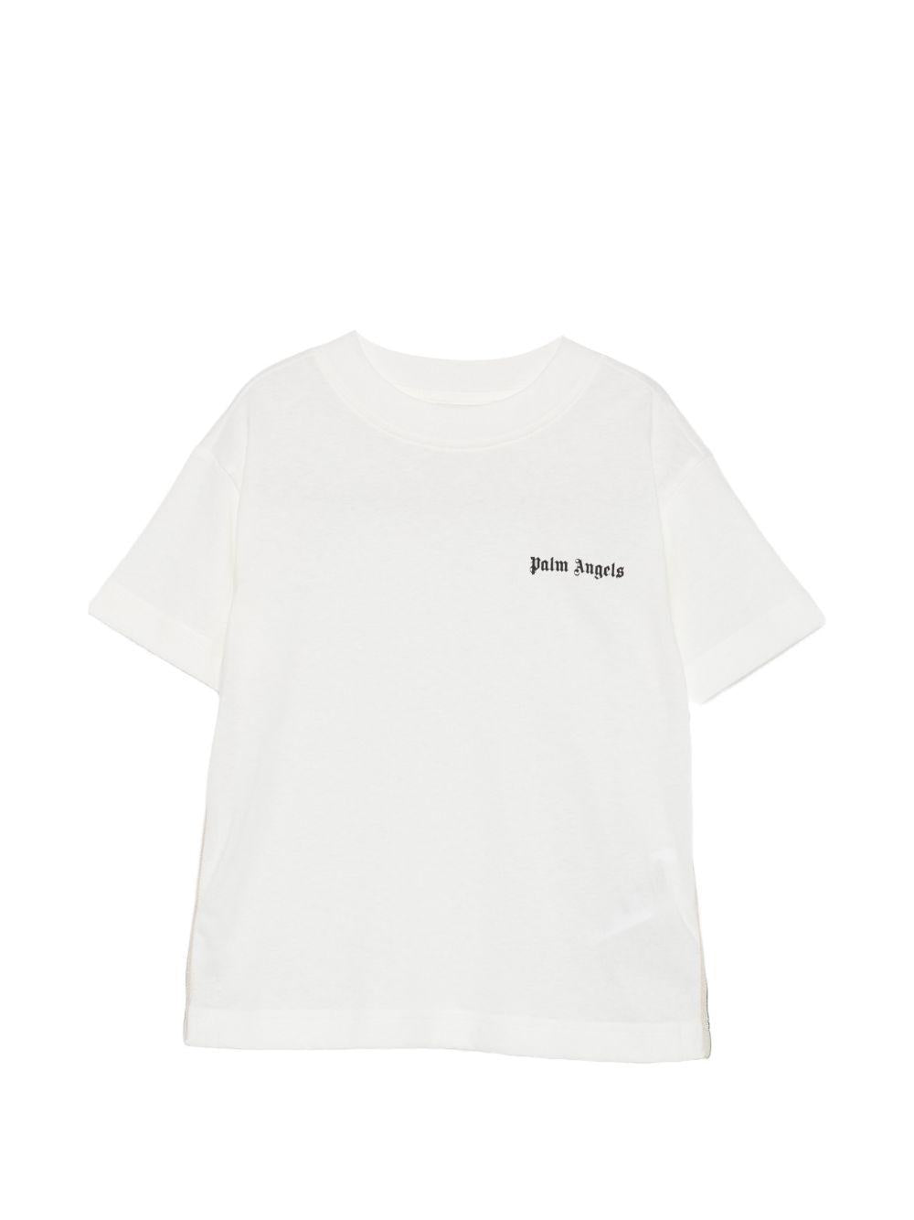 T-shirt per bambino Palm Angels Kids bianca con stampa del logo F6PAJBTH026 412 PALM ANGELS KIDS 