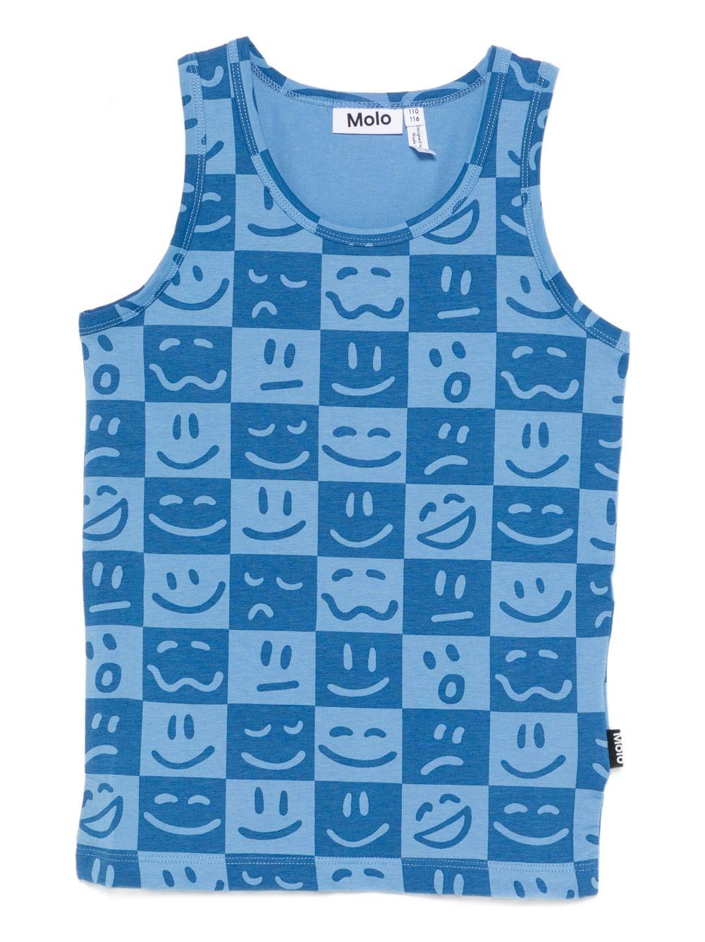 Set di due canotte per bambino Molo azzurre con diverse fantasie 1S26Q101 9749 MOLO KIDS 