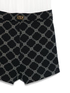 Tuta corta per bambina Elisabetta Franchi La Mia Bambina bianco con logo jacquard EFTA1000GA018 D388 ElISABETTA FRANCHI 