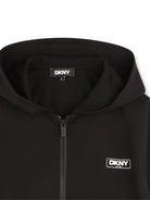 Felpa per bambini Dkny Kids nera con cappuccio e zip D62430 09B DKNY 