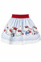 Gonna per bambina Monnalisa Hello Kitty azzurro con stampa 11G704 7606 9958 MONNALISA KIDS 