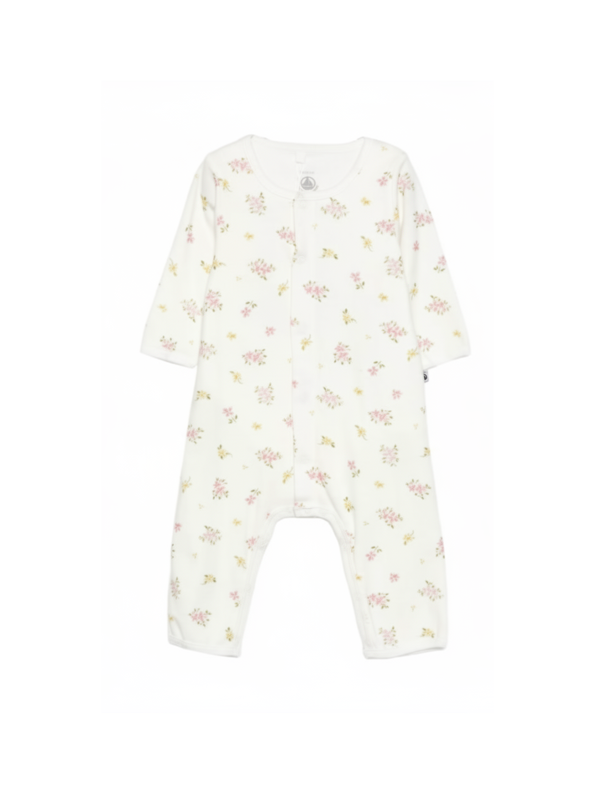 Tutina per neonati Petit Bateau bianca con stampa floreale A0FGZ 02 PETIT BATEAU KIDS 