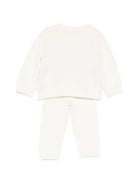 Completo due pezzi maglioncino e pantaloni per neonato Bonpoint beige con disegno ricamato S06OSEK00006 902 BONPOINT KIDS 