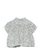 T-shirt per neonata Bonpoint blu con stampa a fiori S06XBLW00006 519A BONPOINT 