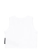 Top per bambina John Richmond Junior bianca con logo ricamato RGP26172CN WHITE JOHN RICHMOND KIDS 