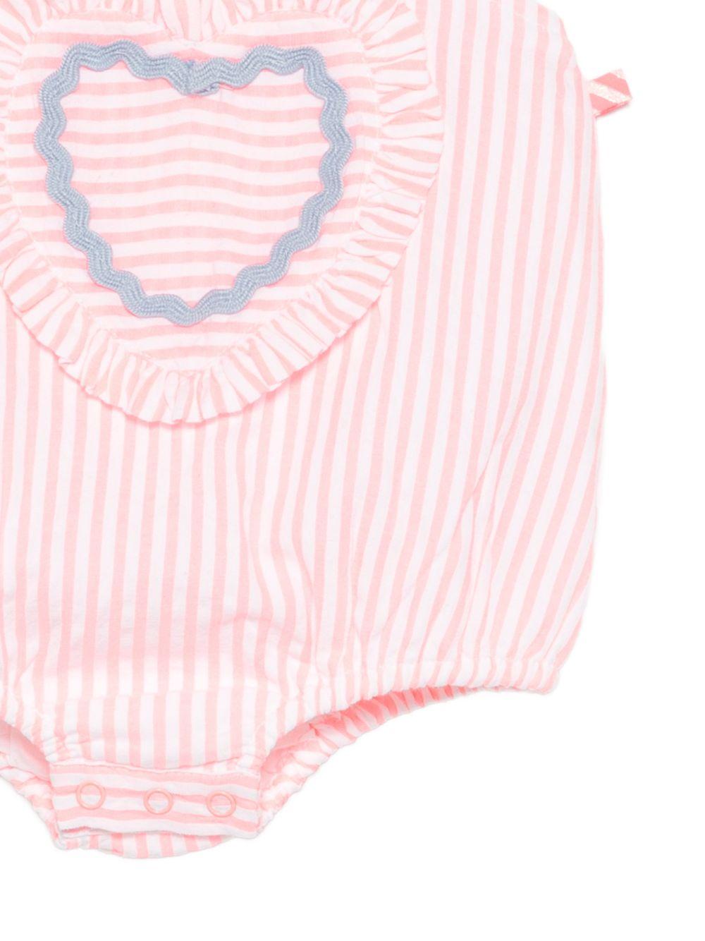 Tutina per neonata Billieblush rosa con design a righe U21797 S21 BILLIEBLUSH KIDS 