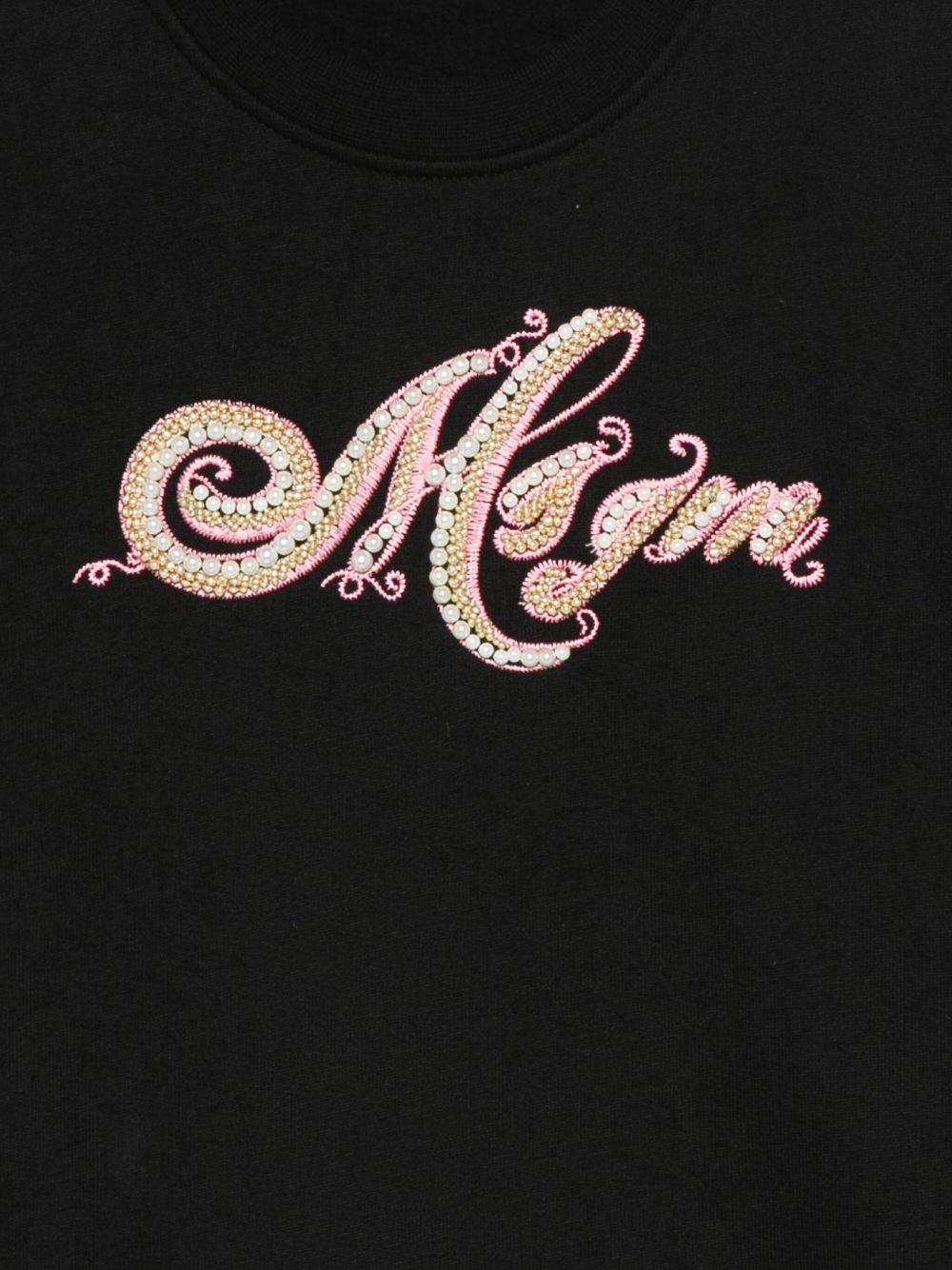 Felpa per bambina MSGM Kids nero con logo sul davanti F5MSJGSW151 110 MSGM KIDS 