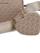 Borsa a spalla  per bambina Michael Kors Kids beige con monogramma R30648 215 MICHAEL KORS KIDS 