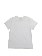 T-shirt per bambini Moschino Kids bianca con ricamo Teddy Bear HUM05TLAA02 10063 MOSCHINO KIDS 