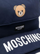 Borsa per neonati Moschino Kids blu con stampa Teddy Bear MUX05VLCA19 40016 MOSCHINO KIDS 