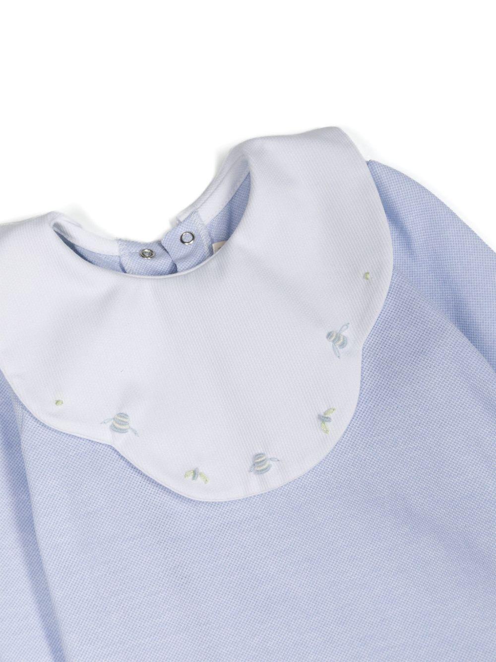 Tutina con ricamo La Stupenderia azzurro con ricamo frontale TBTT55 N04 LA STUPENDERIA KIDS 