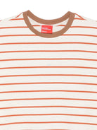 T-shirt da donna Merci beige con motivo a righe orizzontali MAM032R VAR.1 MERCI 