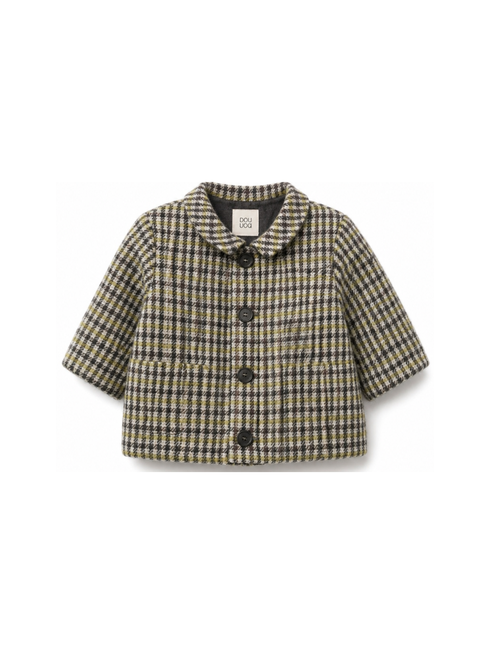 Giacca per neonata Douuod Kids beige con motivo a quadri all-over DZ2530 E0251 114GL DOUUOD KIDS 