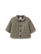 Giacca per neonata Douuod Kids beige con motivo a quadri all-over DZ2530 E0251 114GL DOUUOD KIDS 
