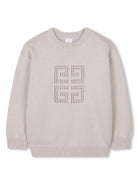 Maglione per bambino Givenchy Kids beige traforato con motivo 4G H30694 184 GIVENCHY KIDS 