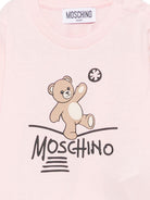 T-shirt per neonata Moschino Kids rosa con motivo Teddy Bear MOO014LAA20 50209 MOSCHINO KIDS 