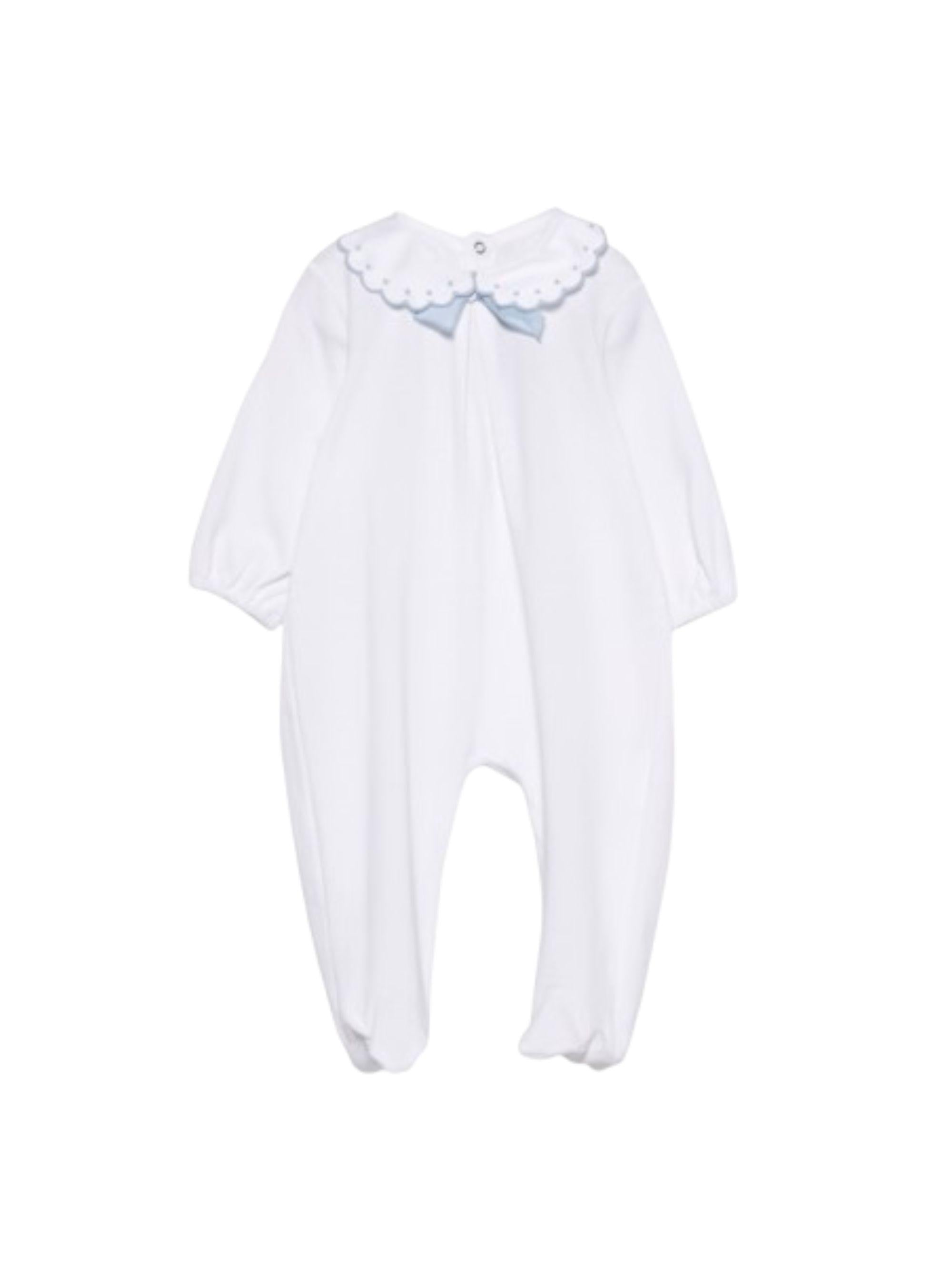 Tutina per neonati La Stupenderia bianca con colletto smerlato 2TBTT53 P01AZZ LA STUPENDERIA 