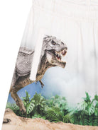 Shorts per bambino Molo bianco con stampa grafica dinosauri 1S26H205 9900 MOLO KIDS 