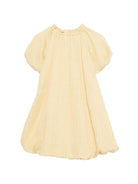 Abito Dilan per bambina Donsje giallo con scolle con arricciature 4114600 00210 DONSJE KIDS 