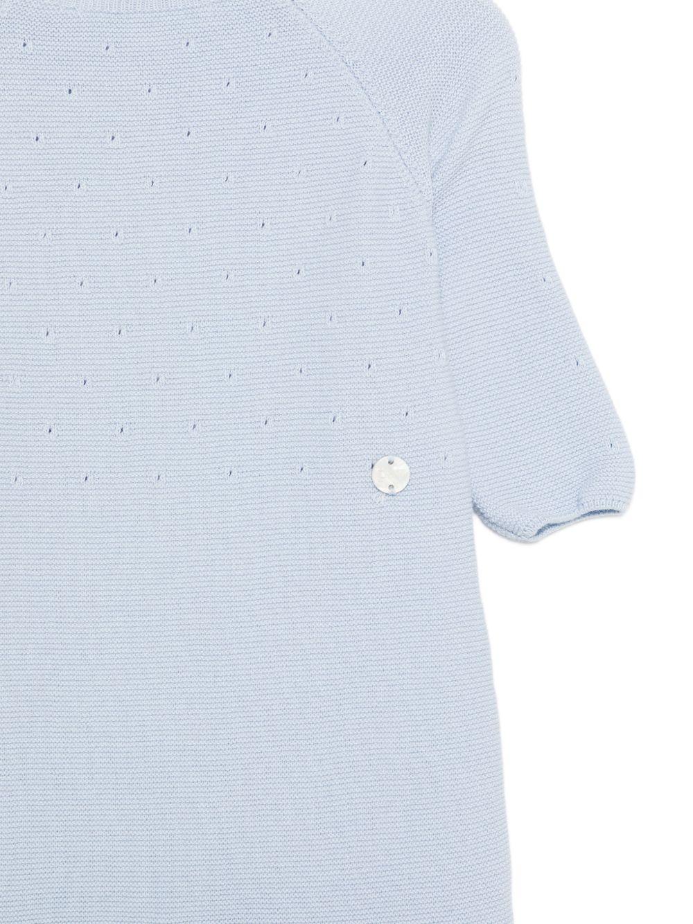 Tutina per neonato Paz Rodriguez azzurra con dettagli traforati 005-123692 860 PaZ RODRIGUEZ KIDS 