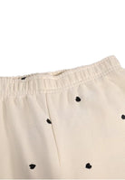 Pantaloni per bambina Molo Kids beige con ricamo cuoricini all-over 2S26I202 9536 MOLO KIDS 