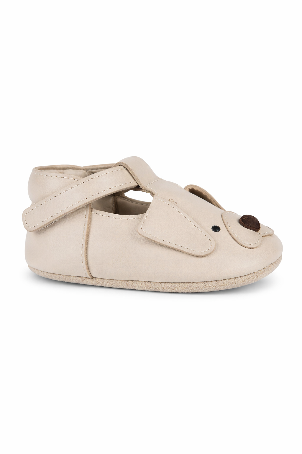 Sneakers per neonati Donsje beige con design a forma di cagnolino 1003011 PU007 DONSJE 