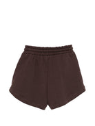 Shorts per bambina MSGM Kids marroni con coulisse S6MSJGSH066 943 MSGM KIDS 