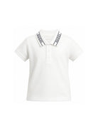 T-shirt per neonato Gucci Kids bianca con logo sul colletto 805415XJHNL 9024 GUCCI KIDS 