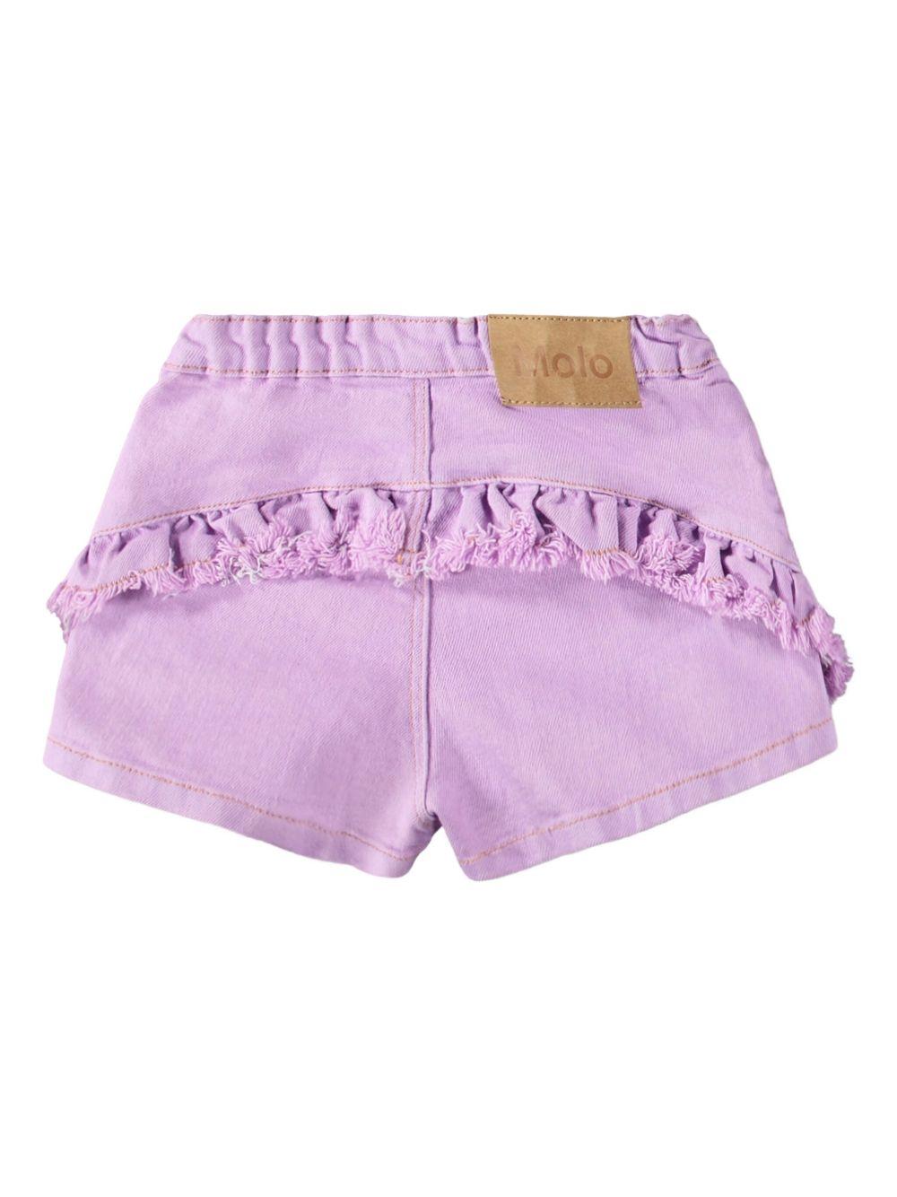 Shorts Agnetha per bambina Molo viola con rifinitura con ruches 2S26H114 5640 MOLO KIDS 