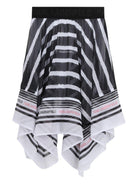 Gonna per bambina Karl Lagerfeld Kids bianca e nera asimmetrica a righe Z31120 N50 KARL LAGERFELD KIDS 