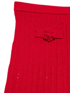 Gonna a coste per bambina Self-Portrait Kids rosso con vita elasticizzata RS25 779SK R RED SELF-PORTRAIT KIDS 